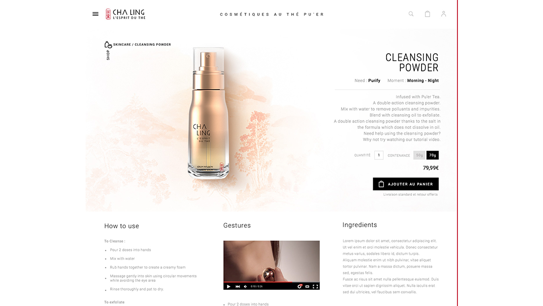 Cha ling - Cosmetique
